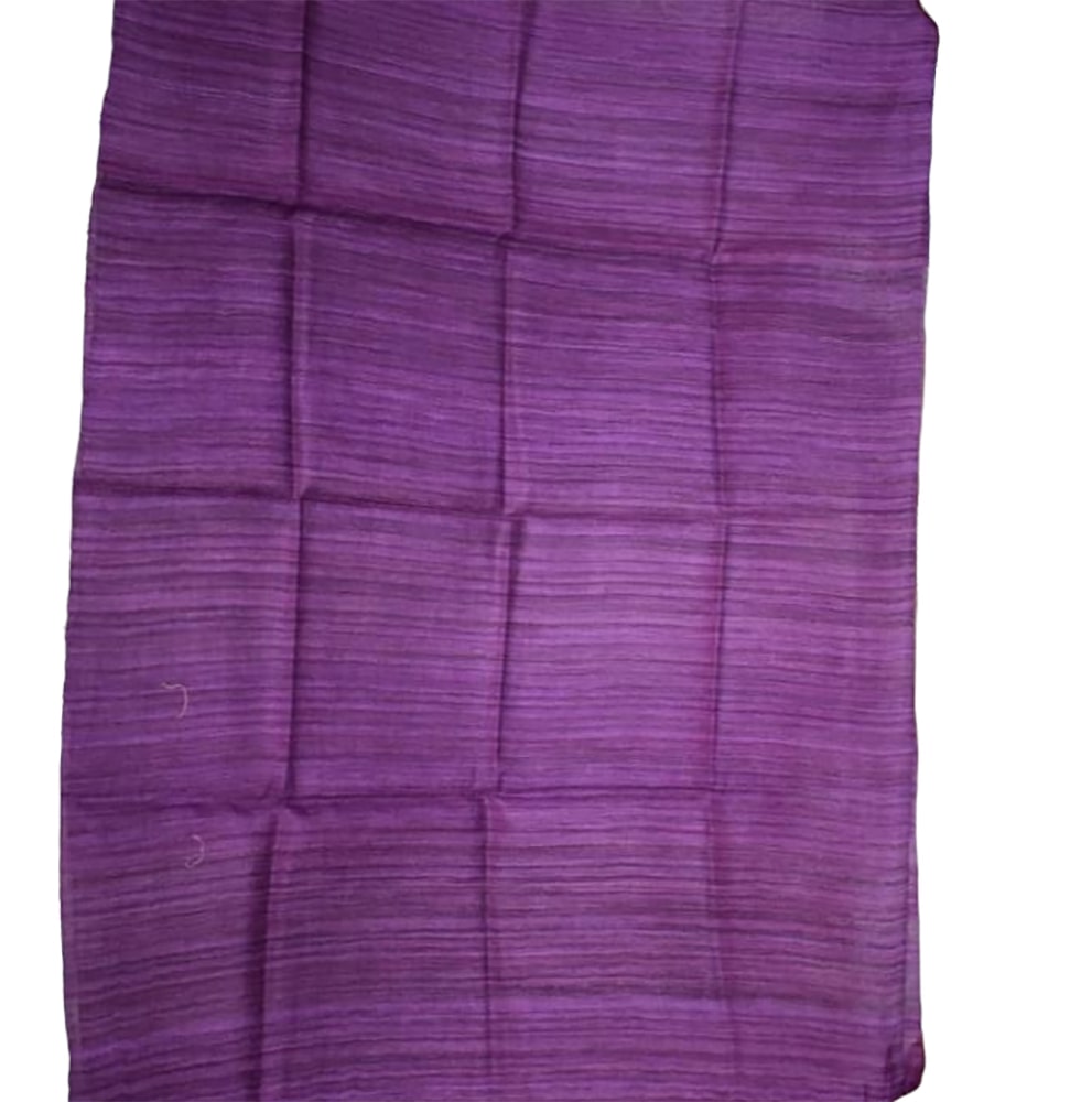 Purple Bhagalpur Tussar Ghicha Silk Dupatta - Luxurion World