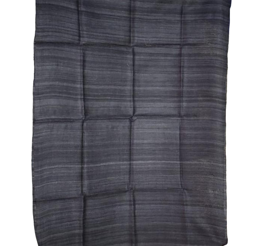 Black Bhagalpur Tussar Ghicha Silk Dupatta - Luxurion World