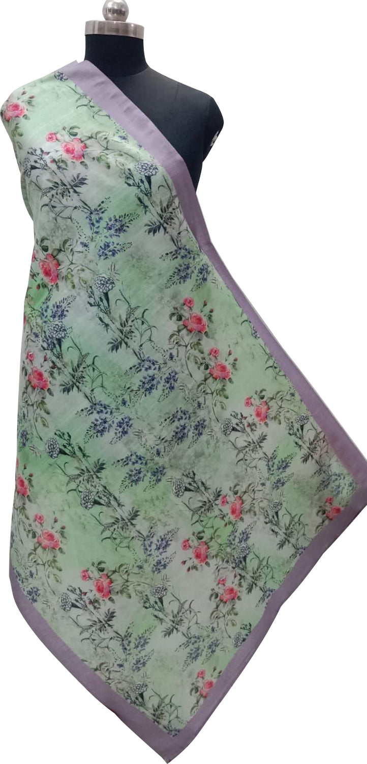 Multicolor Digital Printed Linen Dupatta - Luxurion World