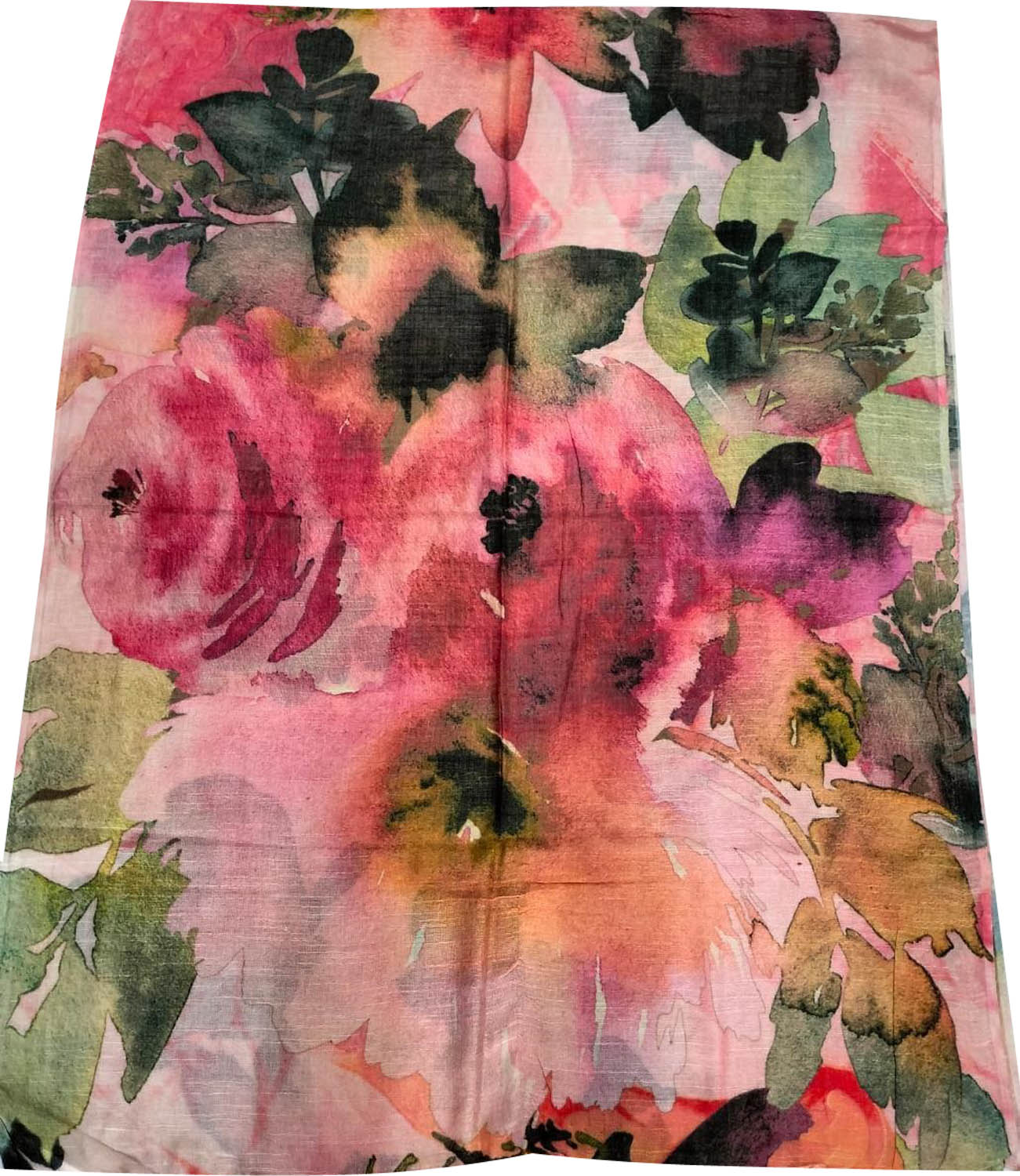 Shop Multicolor Digital Printed Pure Linen Dupatta Online - Trendy & Stylish - Luxurion World