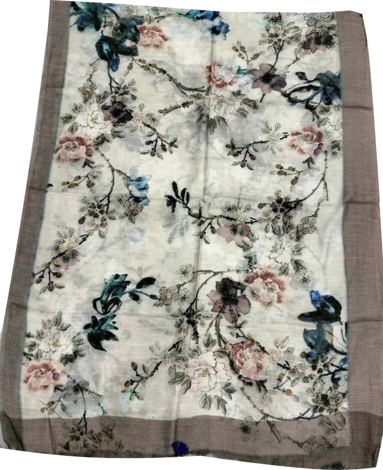 Shop Off White Pure Linen Dupatta Online - Latest Prints | Buy Now - Luxurion World