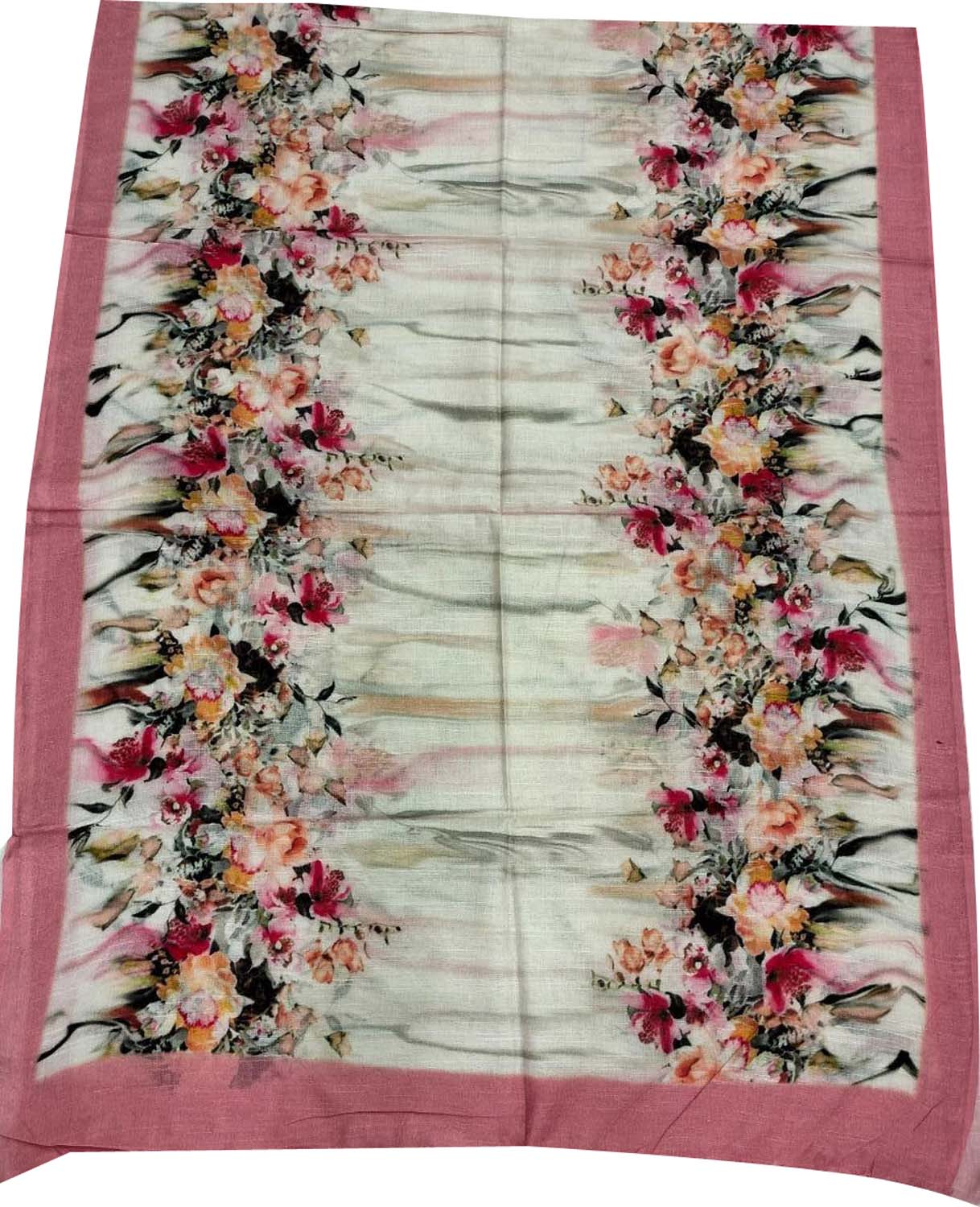 Shop Off White Pure Linen Dupatta Online - Latest Prints | Free Shipping - Luxurion World