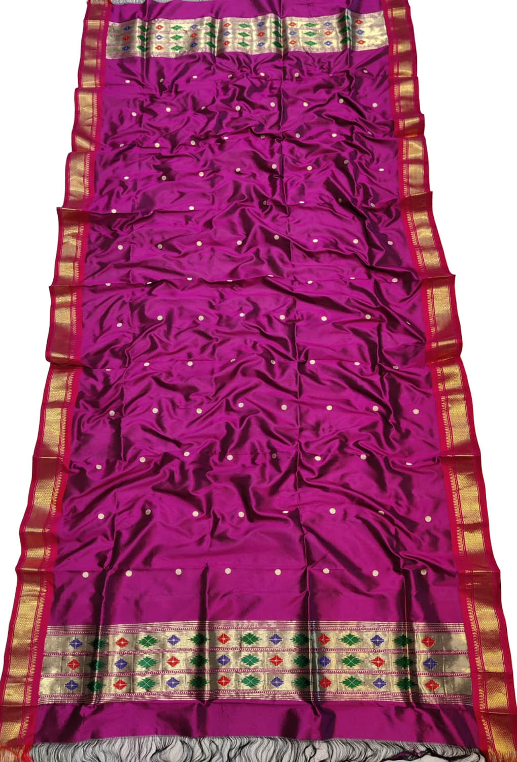 Pink Paithani Pure Silk Dupatta - Luxurion World