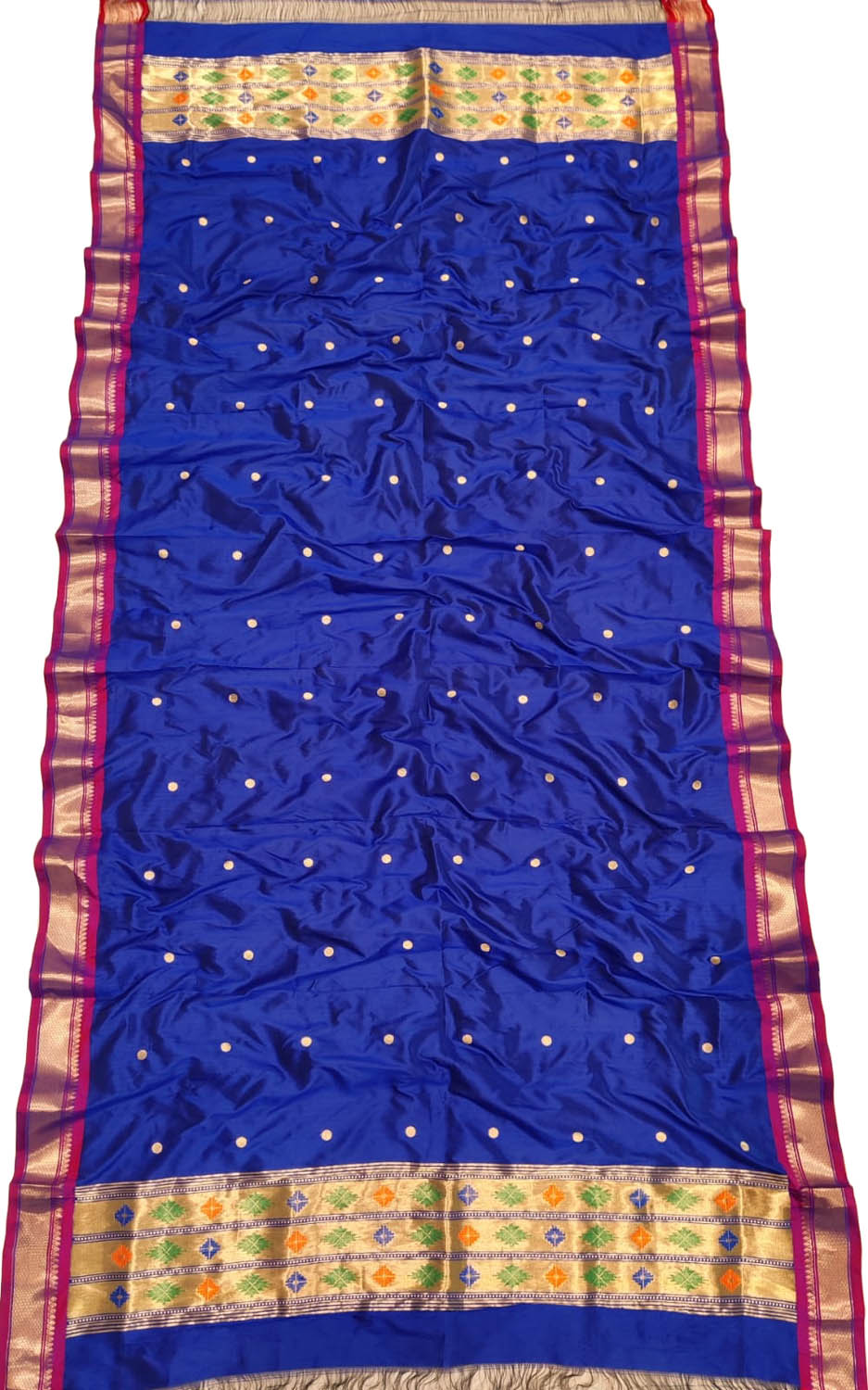 Blue Paithani Pure Silk Dupatta - Luxurion World