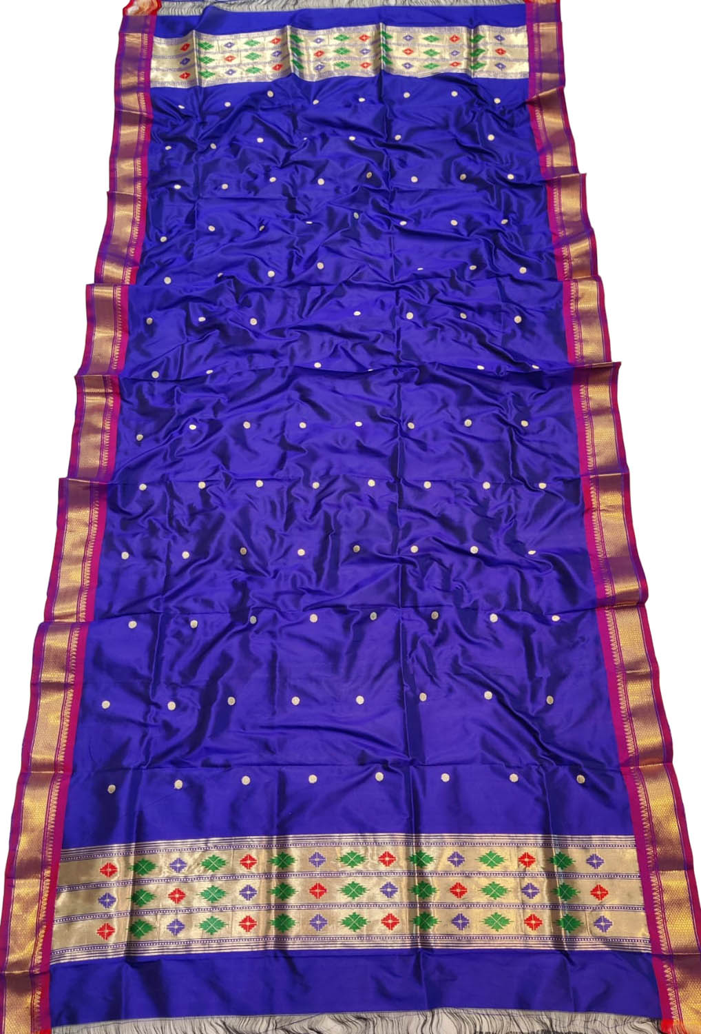 Blue Paithani Pure Silk Dupatta - Luxurion World