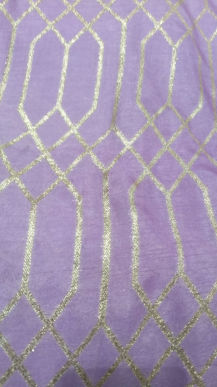 Purple Banarasi Dola Silk Fabric ( 1 Mtr ) - Luxurion World