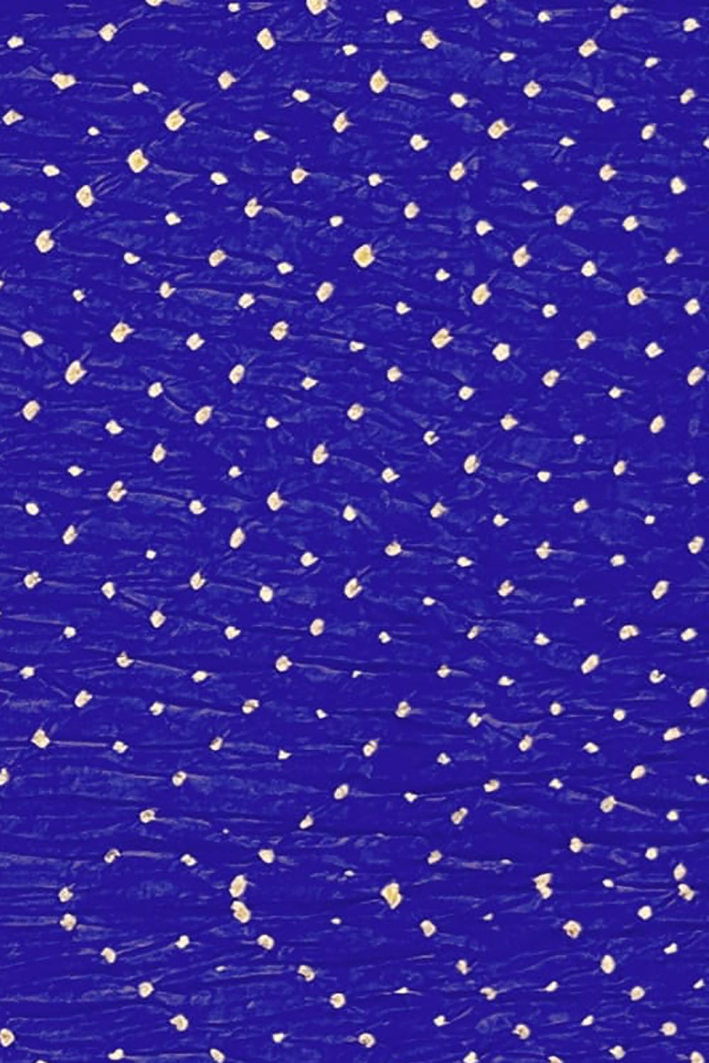 Blue Bandhani Pure Gajji Silk Fabric ( 3 Mtr ) - Luxurion World