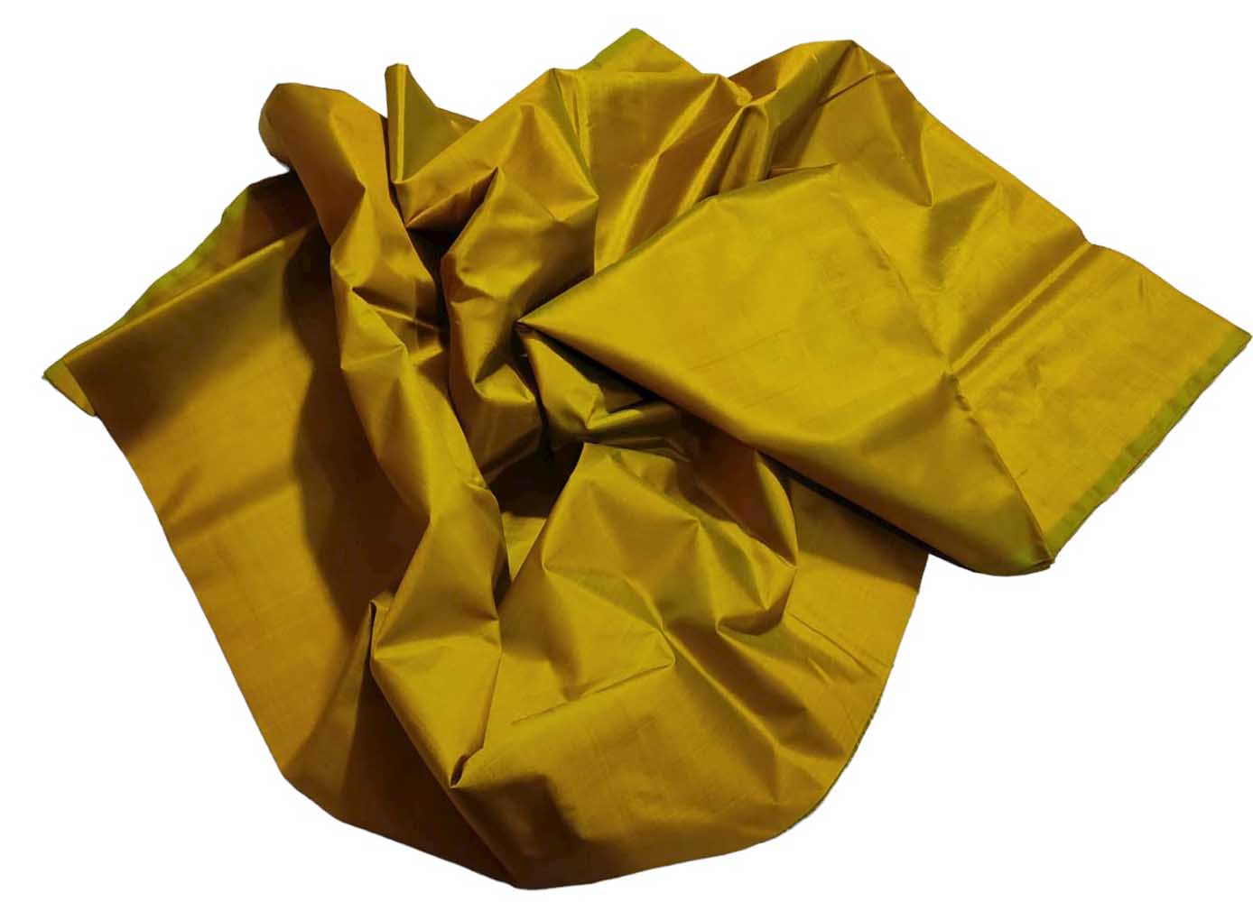 Yellow Plain Pure Silk Fabric ( 1 Mtr ) - Luxurion World