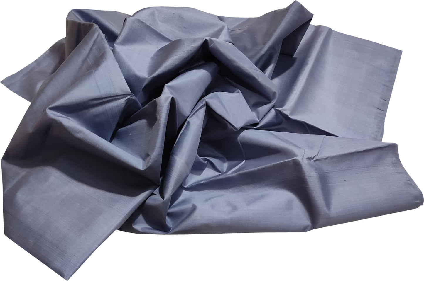 Grey Plain Pure Silk Fabric - Luxurion World
