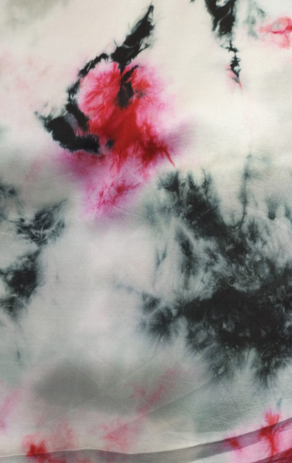 Multicolor Tie And Dye Trendy Modal Satin Silk Fabric ( 1 Mtr ) - Luxurion World