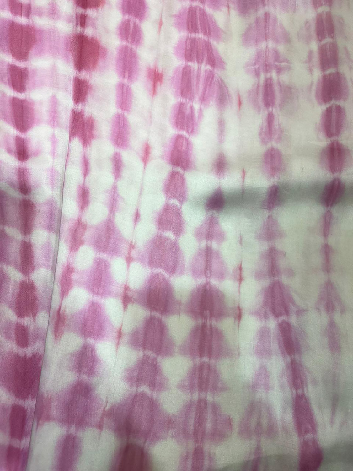 Purple Tie And Dye Work Trendy Modal Satin Silk Fabric ( 1 Mtr ) - Luxurion World