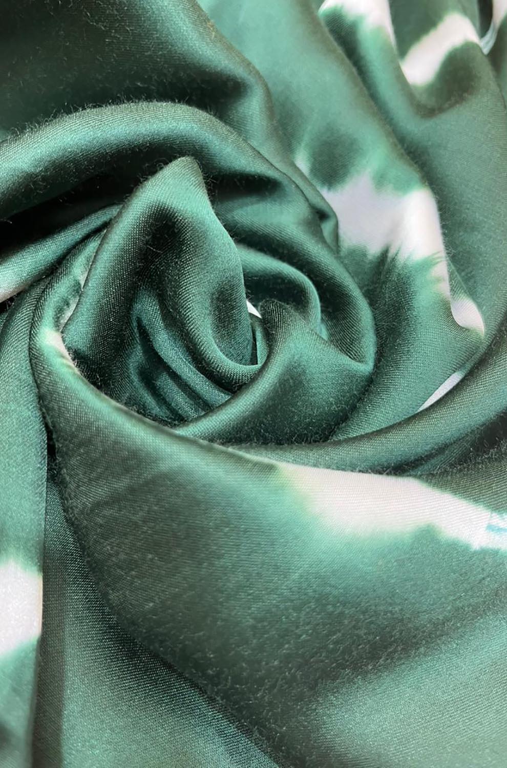 Green Satin Fabric 