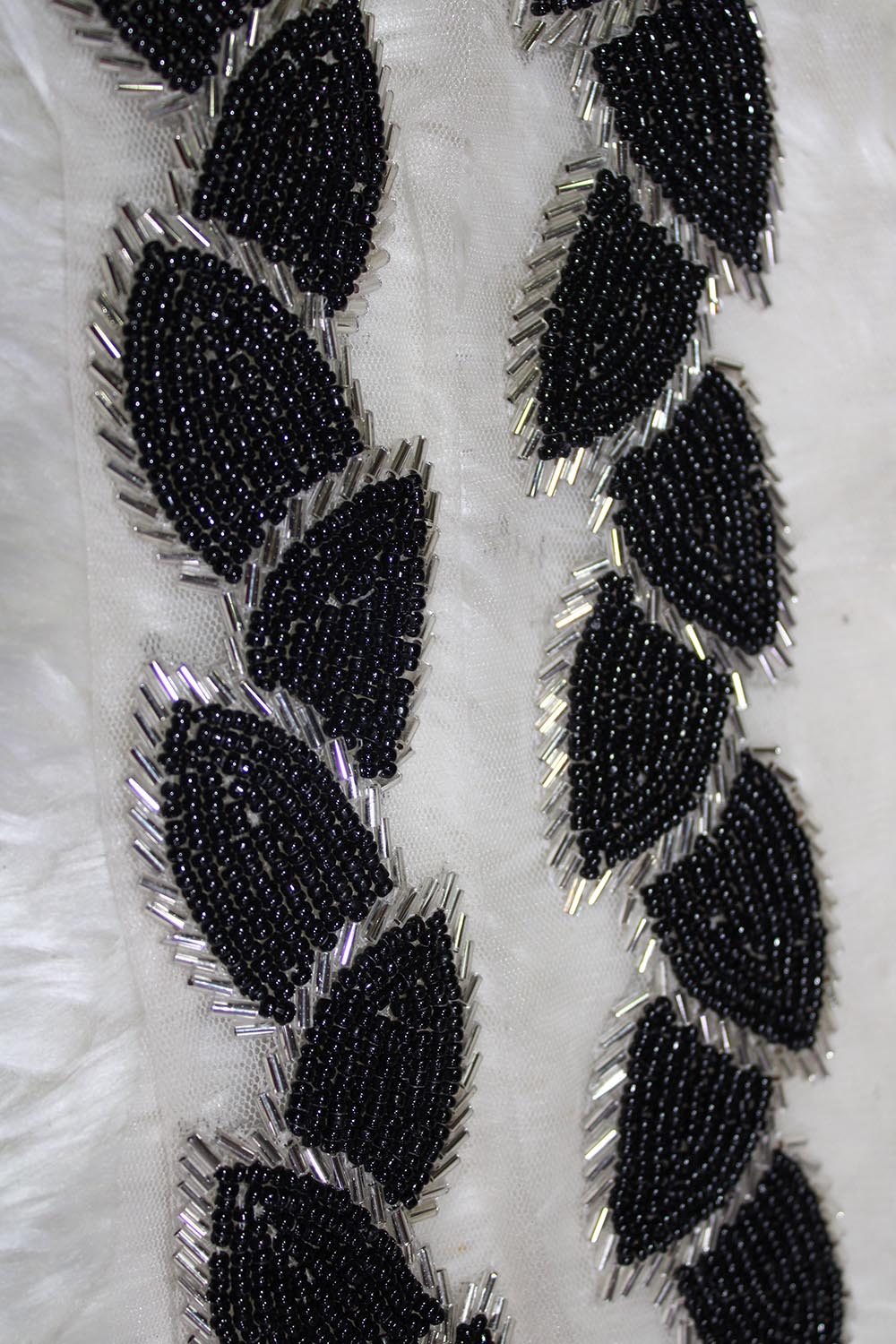 Get 20% Off Black Leaf Handwork Beads Work Embroidered Lace (9m) – Luxurion  World