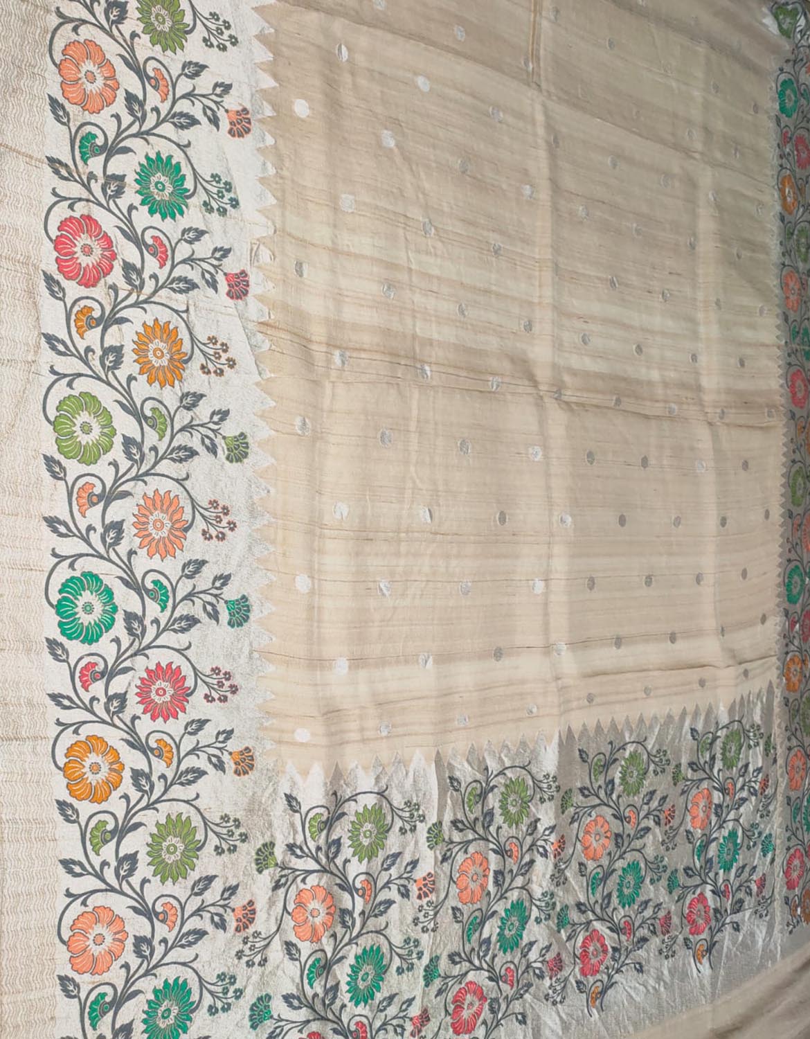 Dyeable Banarasi Handloom Pure Tussar Georgette Meenakari Saree - Luxurion World