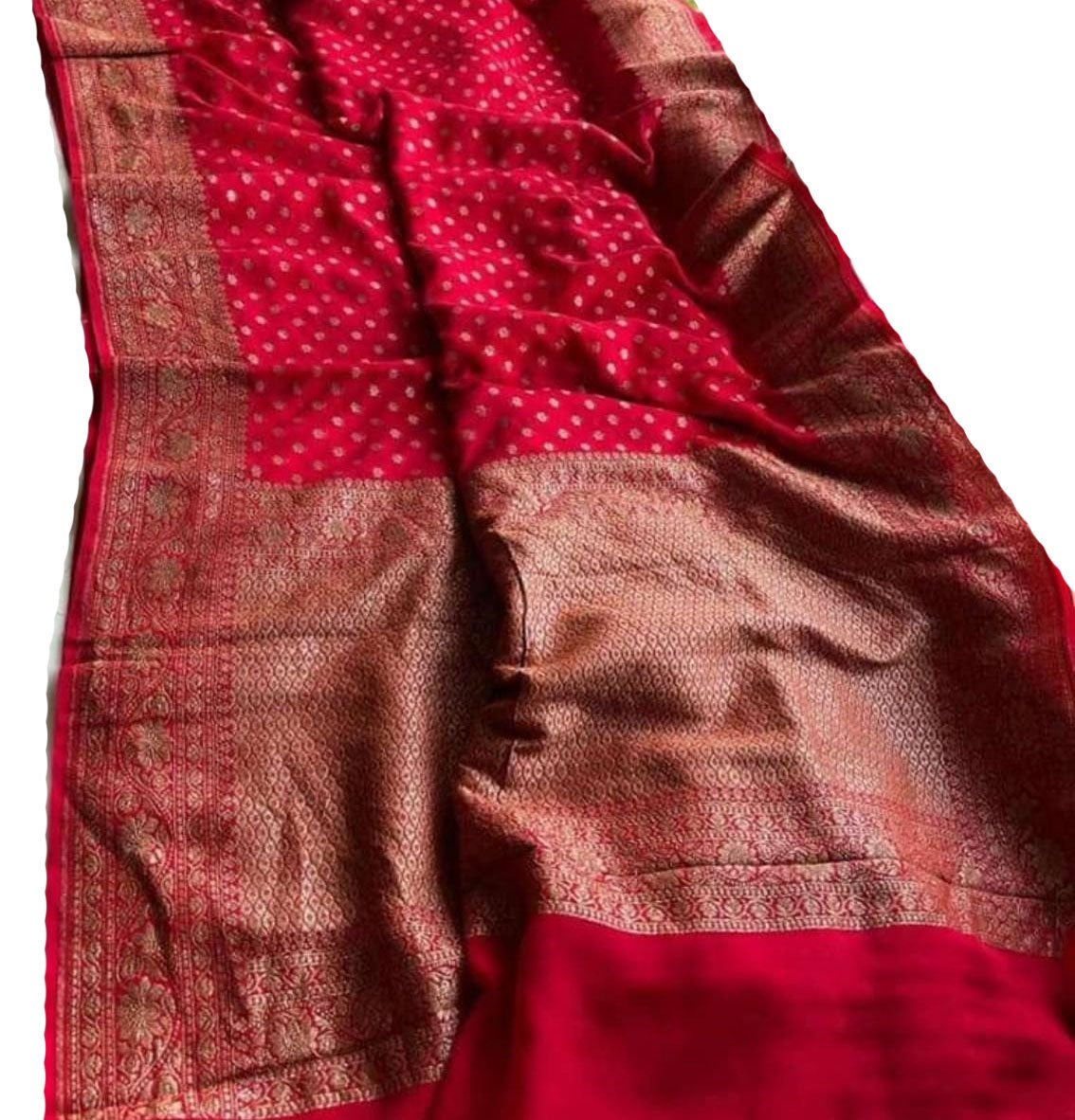 Pink Handloom Banarasi Khaddi Georgette Saree - Luxurion World