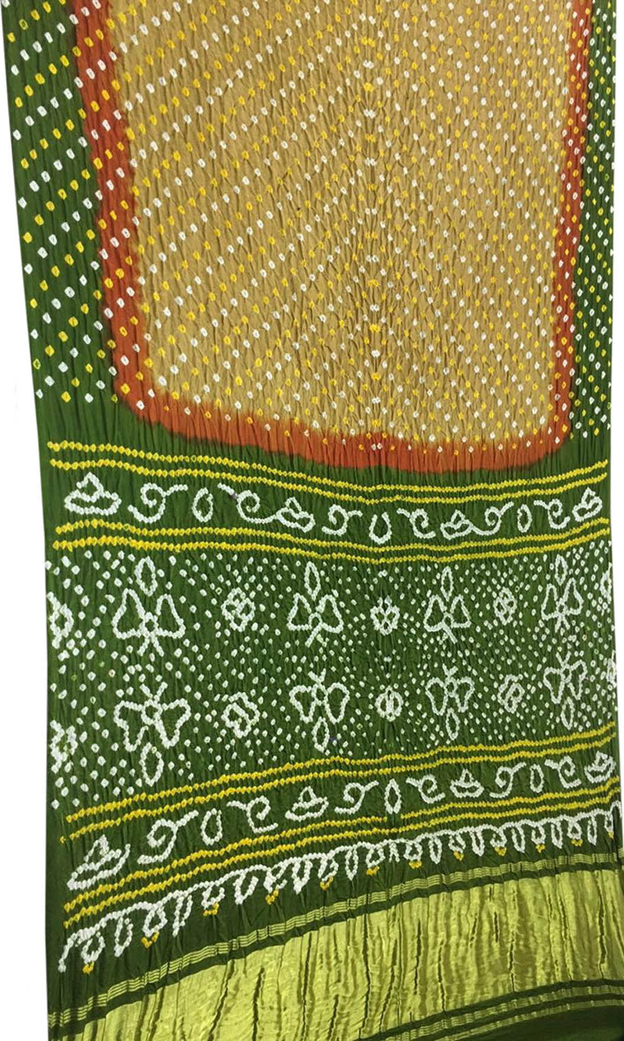 Multicolor Bandhani Pure Gajji Silk Saree - Luxurion World