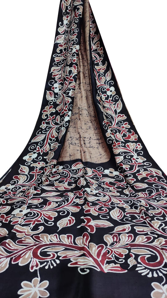 Pastel Hand Batik Bishnupuri Silk Saree - Luxurion World