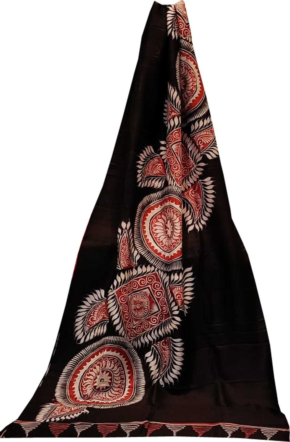 Vibrant Batik Silk Saree with Hand Painted Design - Luxurion World