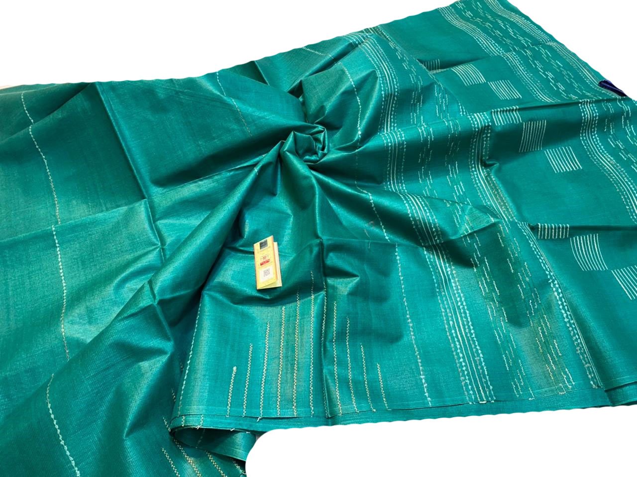 Blue Handloom Bhagalpur Tussar Silk Saree - Luxurion World