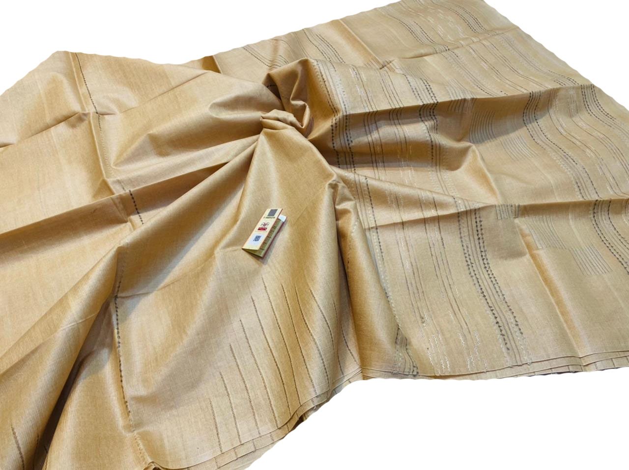 Pastel Handloom Bhagalpur Tussar Silk Saree - Luxurion World