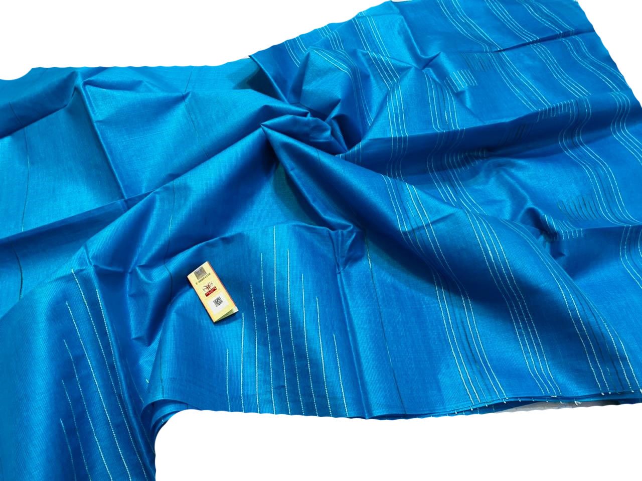 Blue Handloom Bhagalpur Tussar Silk Saree - Luxurion World