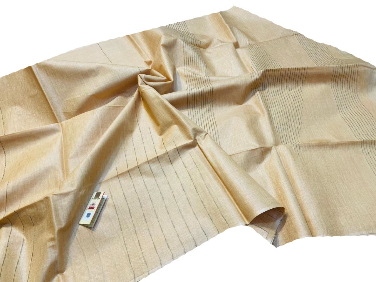 Pastel Handloom Bhagalpur Tussar Silk Saree - Luxurion World