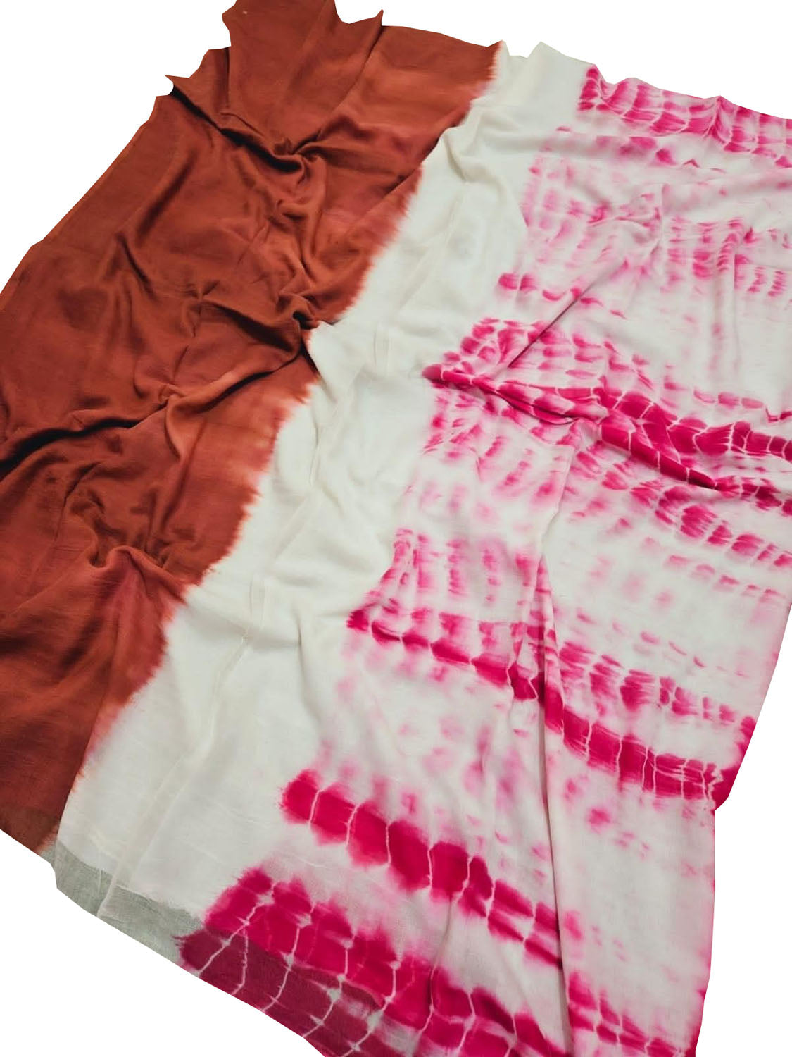 Multicolor Bhagalpur Mul Mul Cotton Shibori Design Saree - Luxurion World