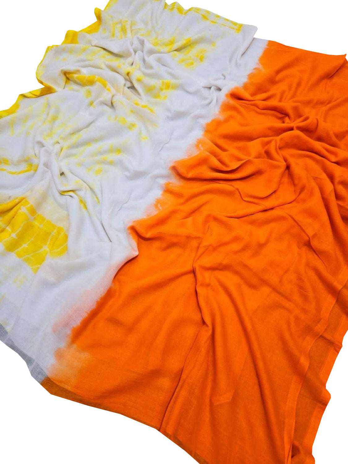 Multicolor Bhagalpur Mul Mul Cotton Shibori Design Saree - Luxurion World