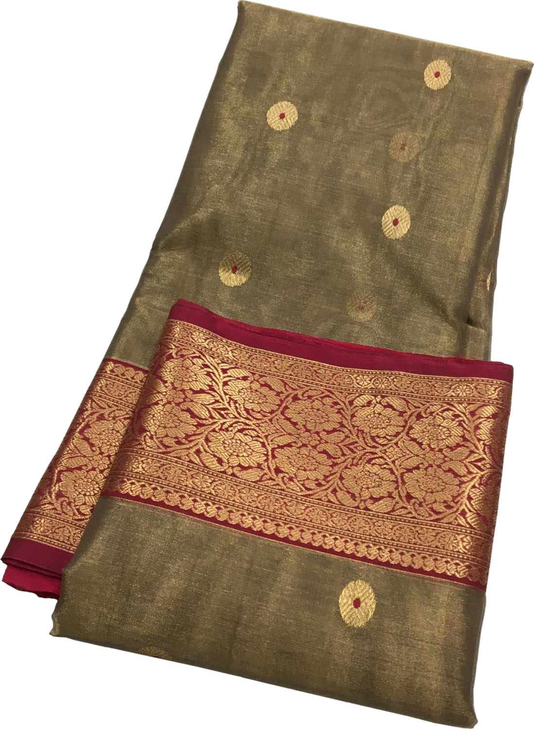 Pastel Chanderi Handloom Tissue Katan Silk Saree - Luxurion World