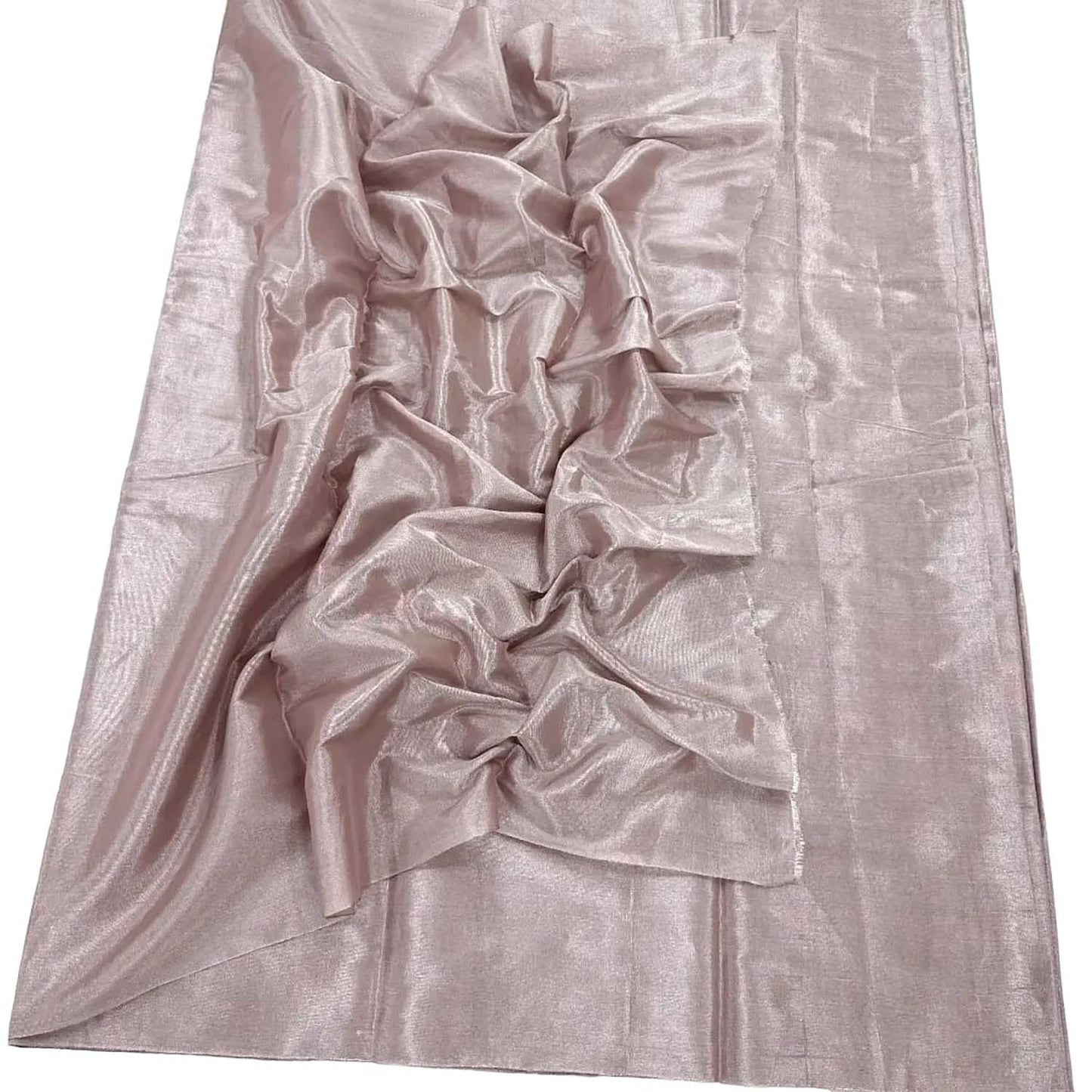 Pastel Chanderi Handloom Plain Tissue Silk Saree - Luxurion World