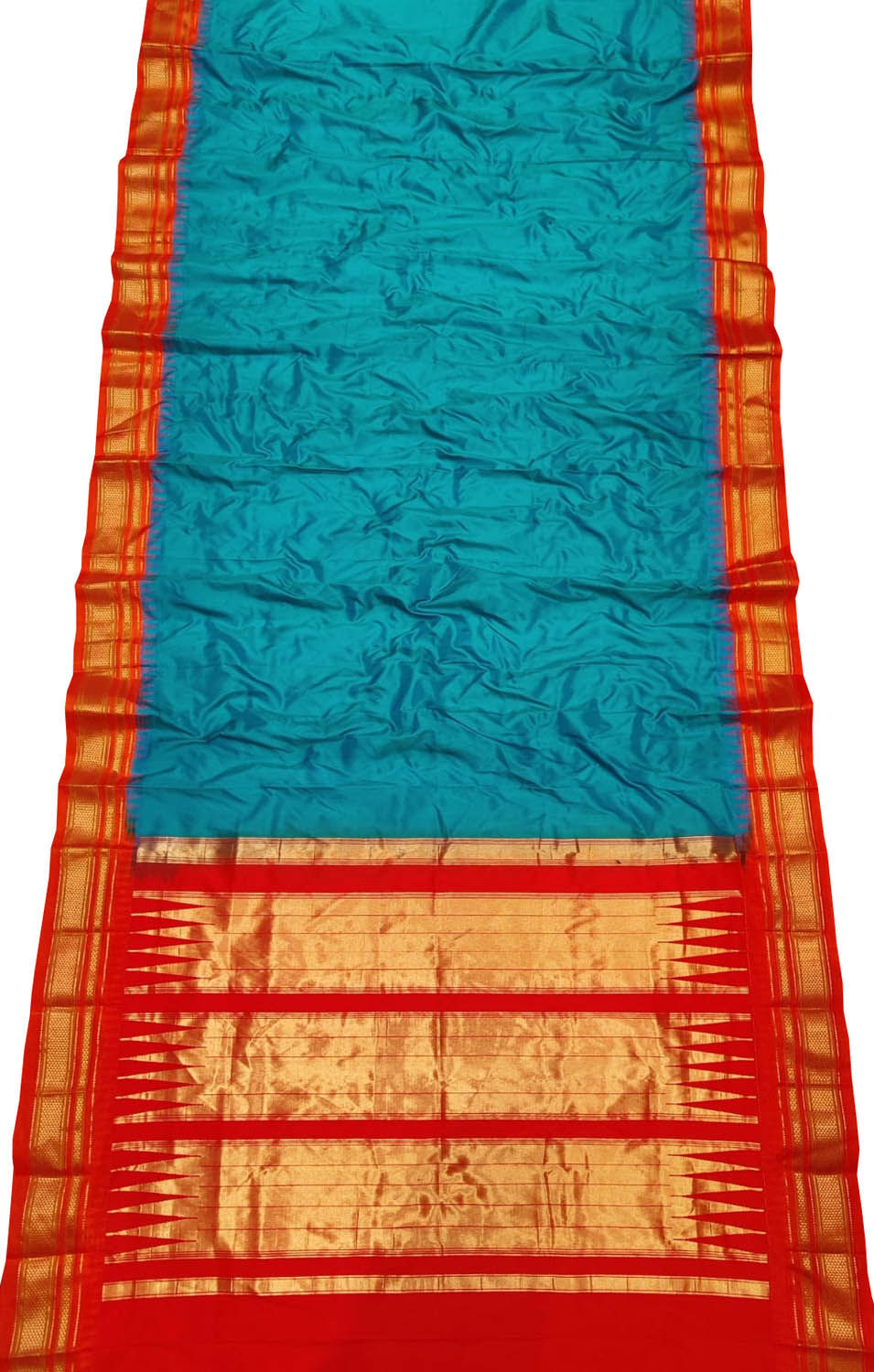 Blue Ilkal Handloom Pure Silk Saree - Luxurion World
