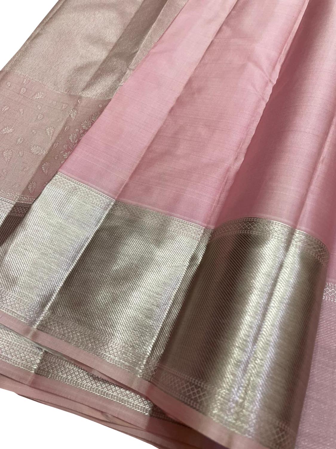 Pink Kanjeevaram Handloom Pure Silk Saree - Luxurion World