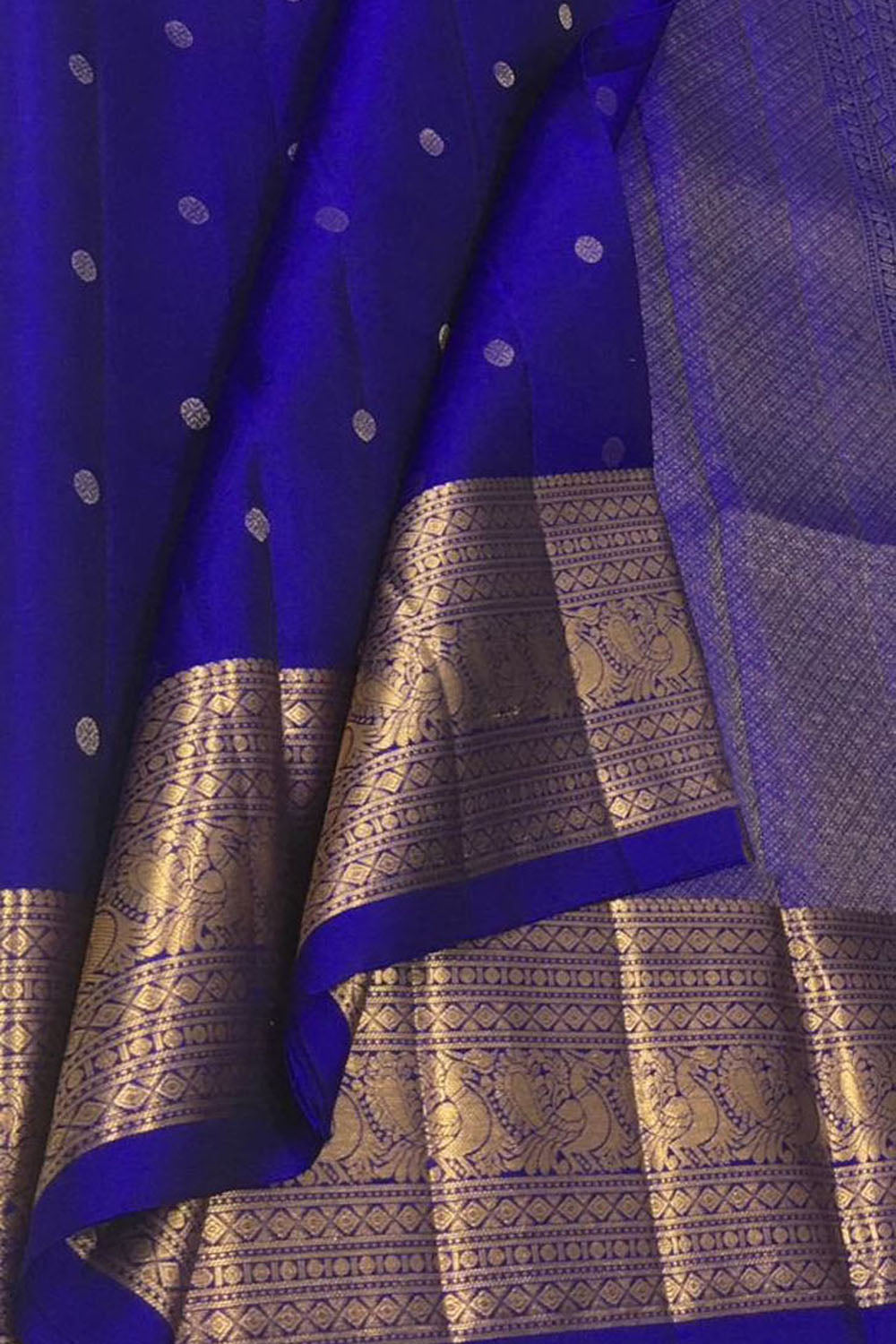 Royal Blue Kanjeevaram Handloom Silk Saree