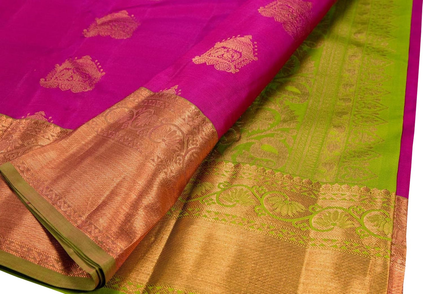 Pink Kanjiwaram Handloom Pure Silk Saree - Luxurion World