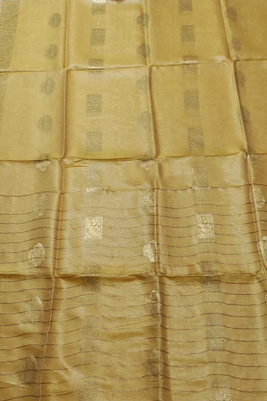 Radiant Yellow Pure Linen Silk Saree - Perfect for Any Occasion