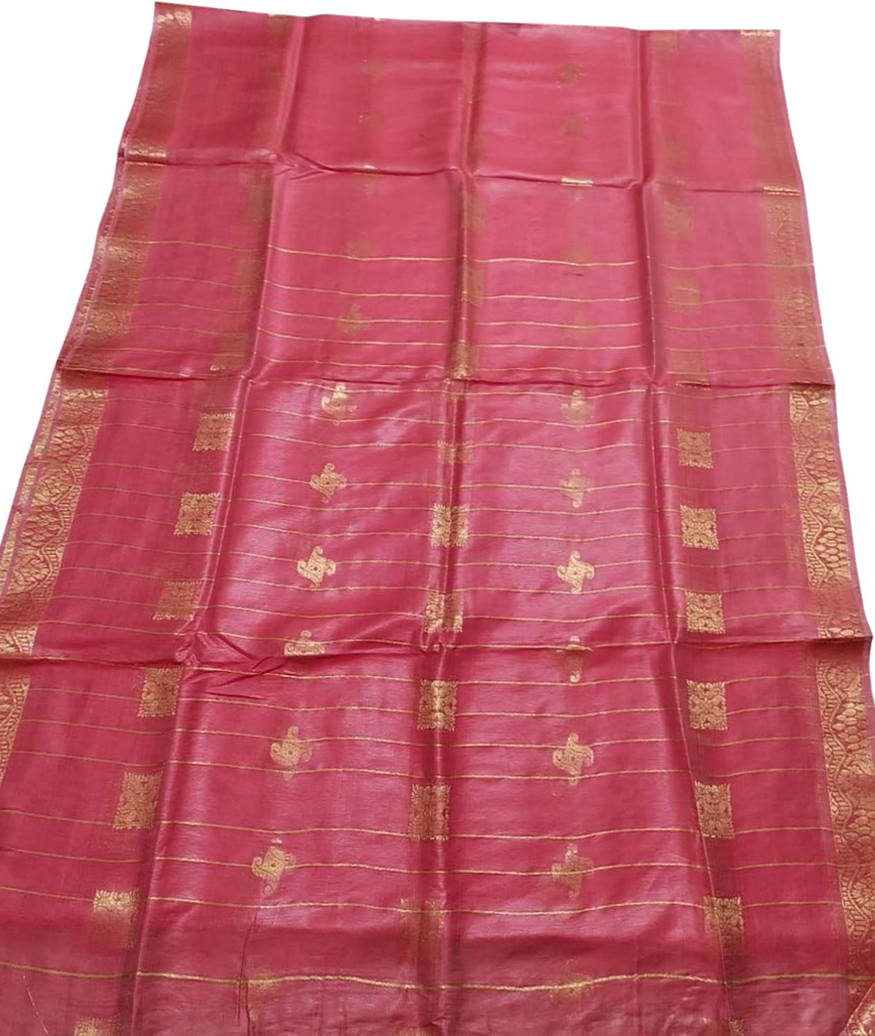 Radiant Pink Pure Linen Silk Saree - Perfect for Any Occasion - Luxurion World