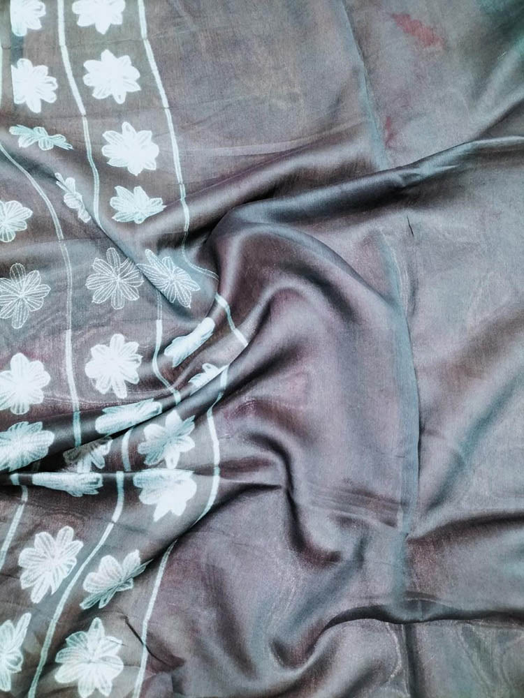 Green Shibori Chanderi Silk Saree - Luxurion World