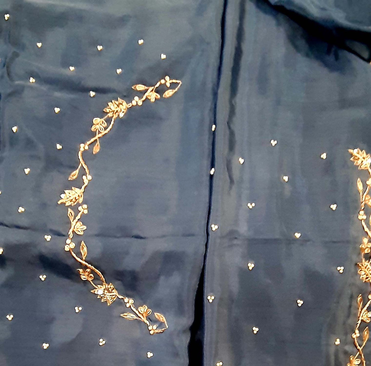 Blue Trendy Organza Zardozi And Sequins Work Saree - Luxurion World