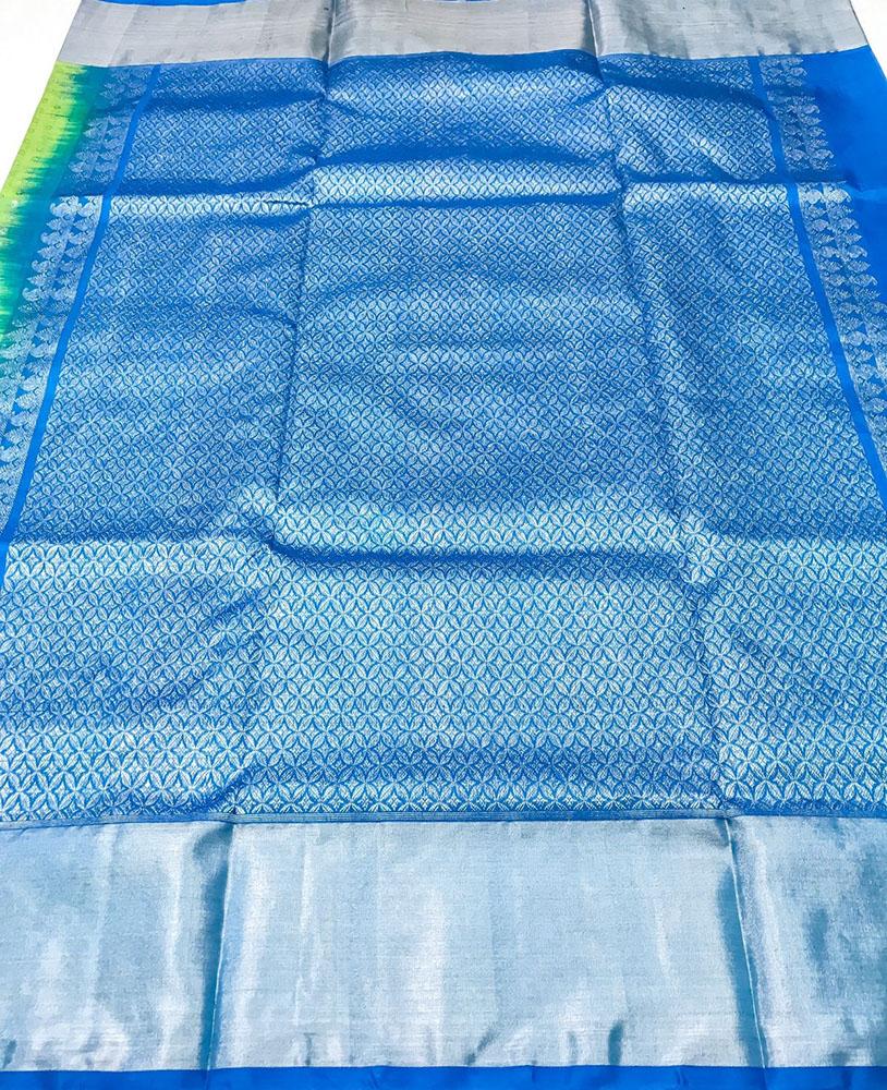 Green Handloom Venkatgiri Pure Silk Saree - Luxurion World