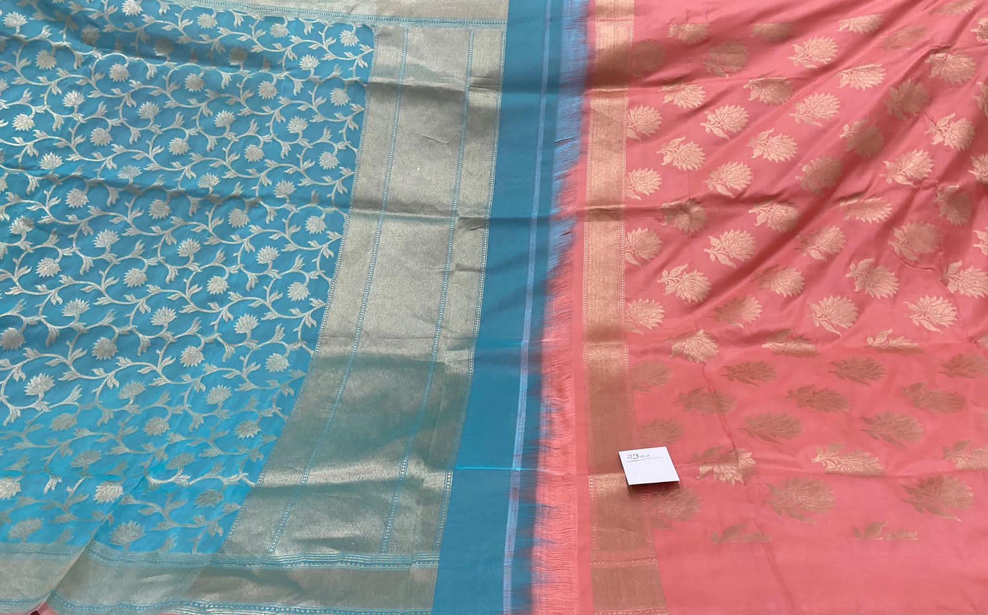 Pink Banarasi Handloom Pure Katan Silk Three Piece Unstitched Suit Set - Luxurion World