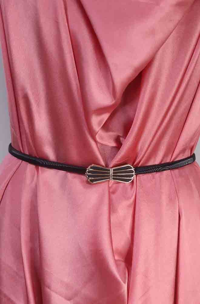 Stretchy Skinny Belt with Black Bow Buckle - Professional Accessory - Luxurion World