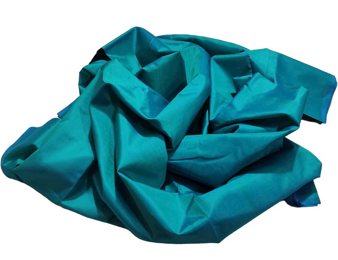 Blue Plain Pure Silk Fabric ( 1 Mtr ) - Luxurion World