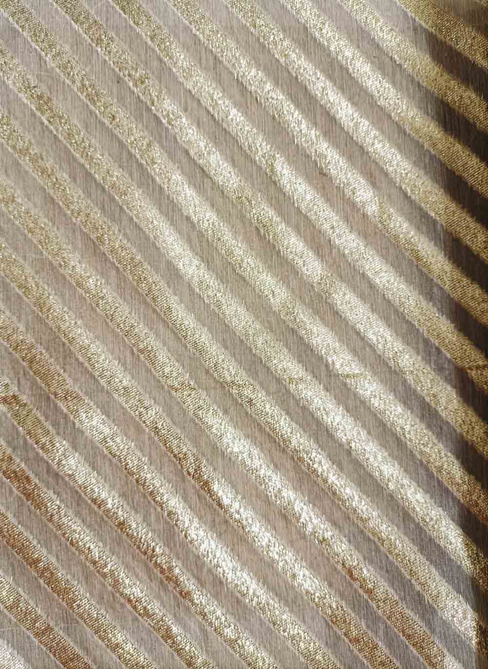 Dyeable Banarasi Chanderi Silk Fabric ( 1 Mtr ) - Luxurion World