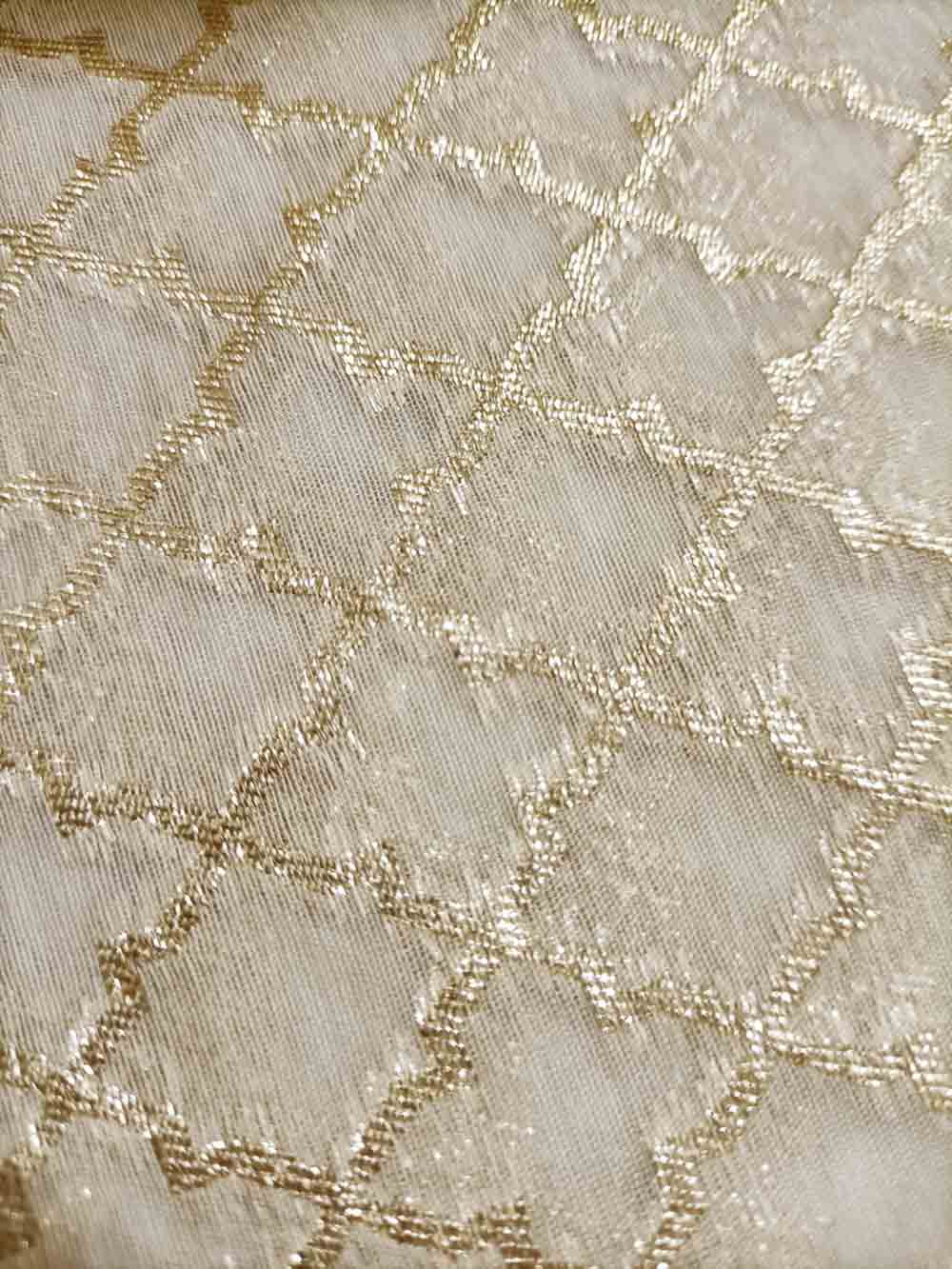 Dyeable Banarasi Chanderi Silk Fabric ( 1 Mtr ) - Luxurion World