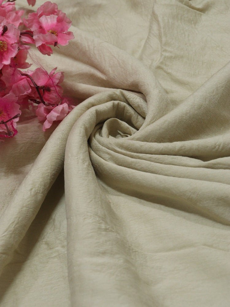 Dyeable Handloom Banarasi Moonga Silk Fabric (1 mtr) - Luxurion World