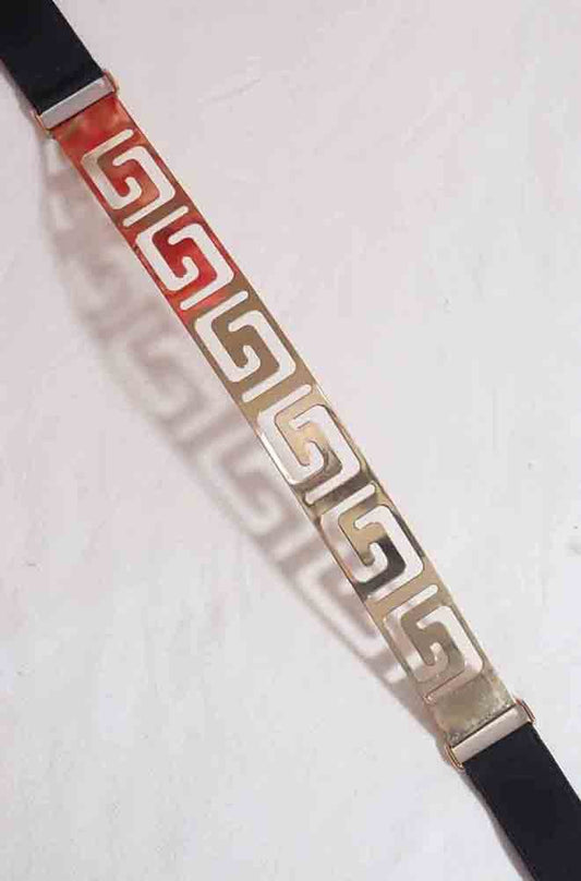 Gold & Black Metallic Elastic Belt - Stylish Accessory for Professionals - Luxurion World
