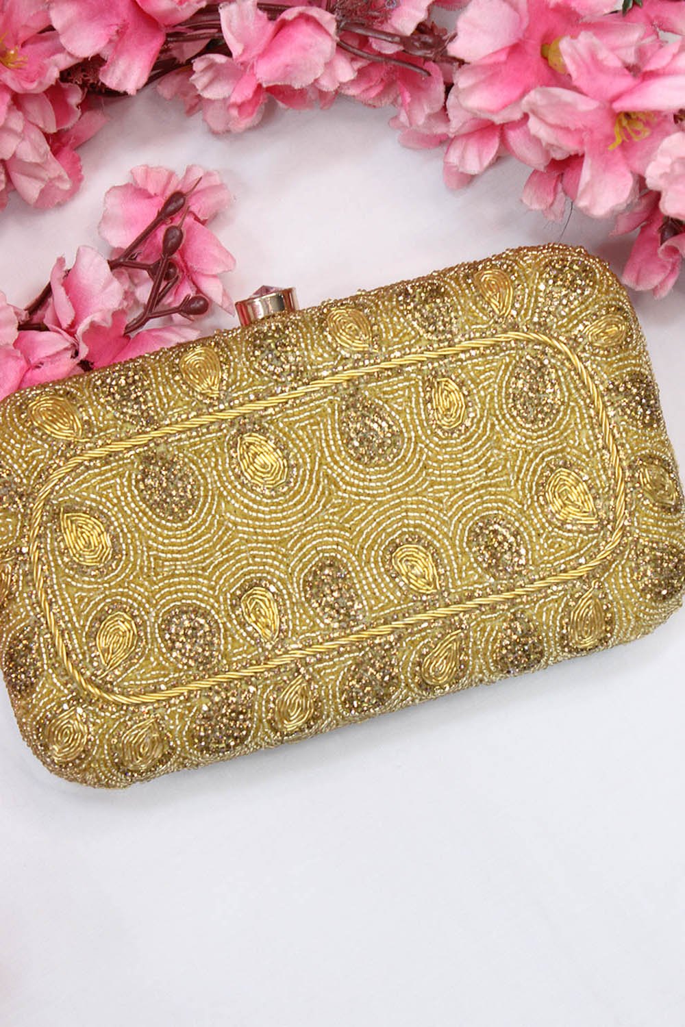 Exclusive Clutch Sling Bags for Elevated Style Golden Sparkle