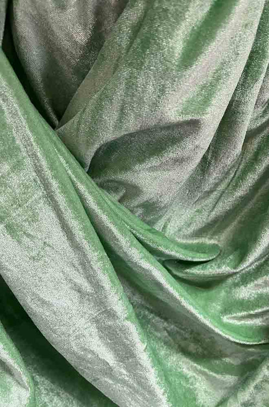 Green Trendy Velvet Fabric ( 1 Mtr ) - Luxurion World