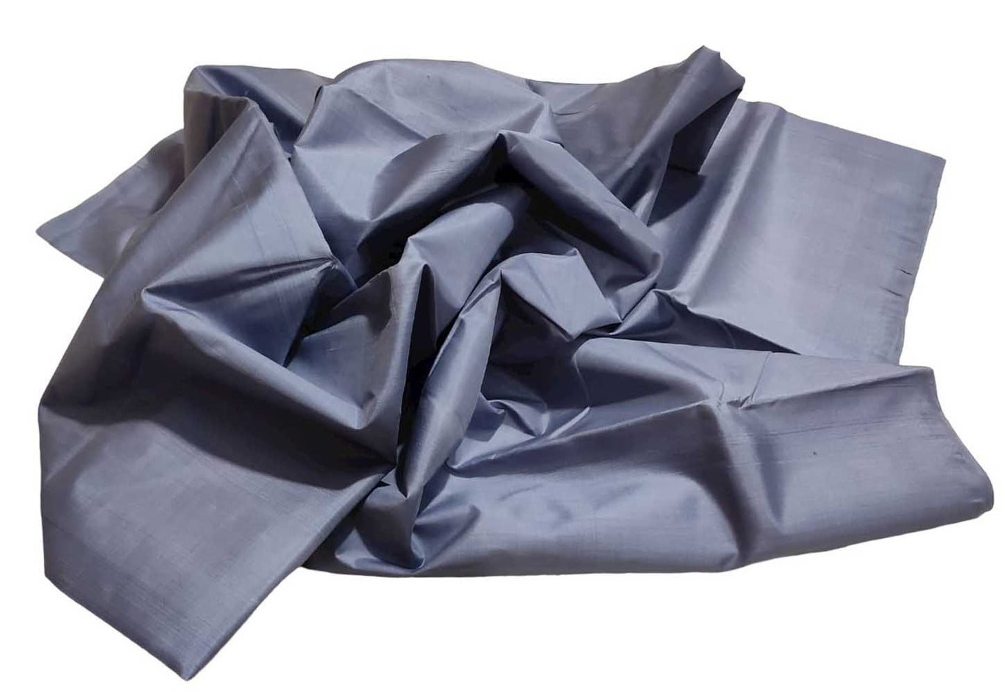 Grey Plain Pure Silk Fabric ( 1 Mtr ) - Luxurion World