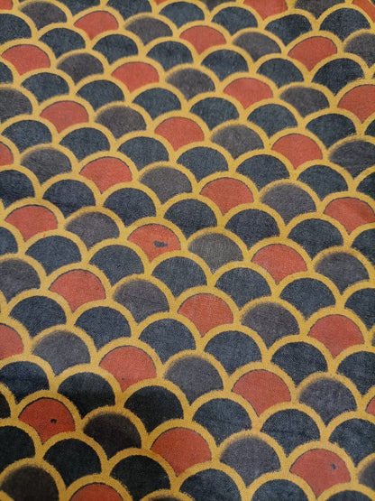 Multicolor Ajrakh Block Printed Cotton Fabric (1 mtr) - Luxurion World